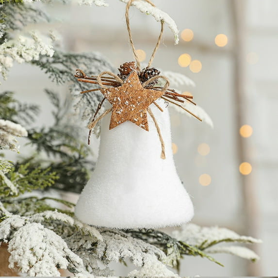 PRETXORVE Christmas Decorations, White Christmas Decorations, Christmas Tree Decorations with Wreaths, White Foam Christmas Decorations, Hanging Christmas Ball Decorations for Holidays