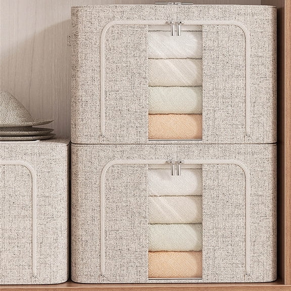 PRETXORVE Clothes Storage Box Home Closet Clothes Quilt Fabric Organizer Oversized Capacity Cloth Storage Bag Sub