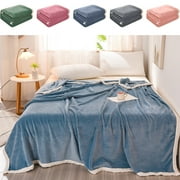 PRETXORVE Cool and Breathable In Summer Solid Colour Milk Velvet Washable Cool Comforter