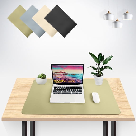 PRETXORVE Desk Pad- Office Desk Protector Mat- Waterproofing Desk Mat for Desktop- Side Use Faux Leather Desk Pad for Keyboard and Mouse for Office and Home