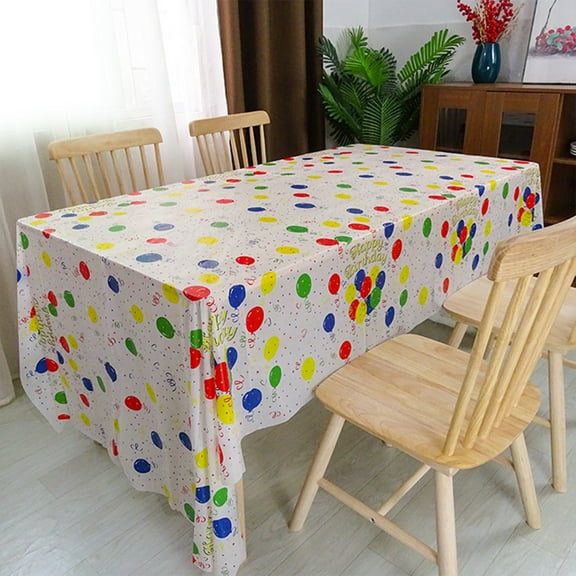 PRETXORVE Disposable Tablecloth Party No Wash Tablecloth Disposable Tablecloth Plastic Tablecloth Pad Tablecloth For Party Picnic And Event 54x108 Inch