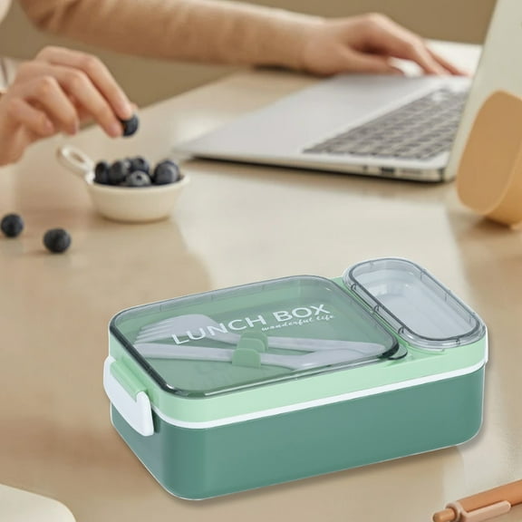 PRETXORVE Divided Lunch Box Suitable for Students and Office Workers Microwave Safe