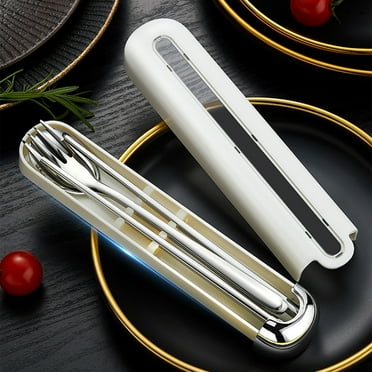 PRETXORVE Do Buy 3 Piece Portable Flatware Set, Chopsticks, Fork And Spoon With Travel Case
