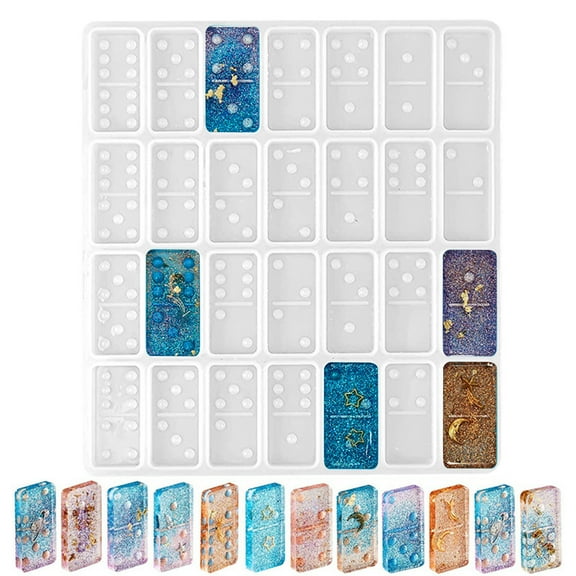PRETXORVE Domino for Resin Casting, Resin Domino Set, Diy Personalized Domino and Game Set