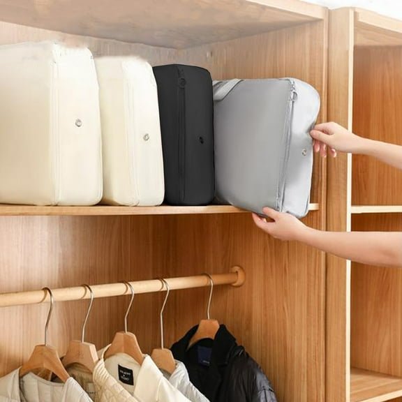 PRETXORVE Down Jacket Storage Bag New Style Clothing Storage Bag Travel Portable Large Capacity Luggage Bag Clothing Organization Donation