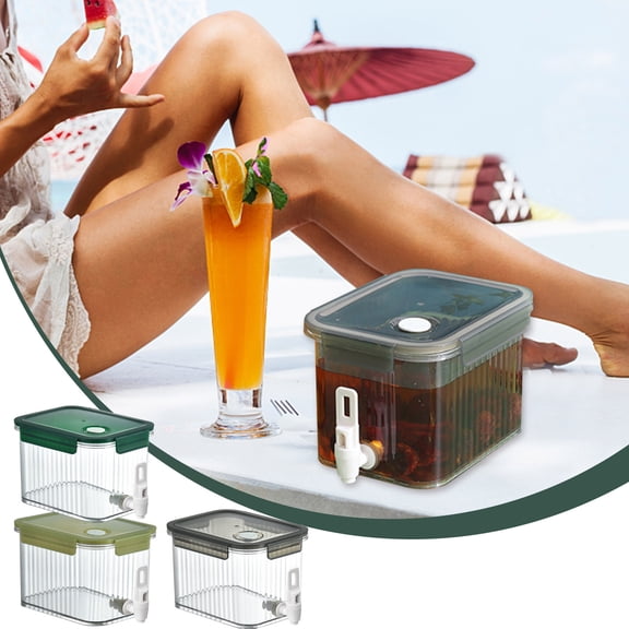 PRETXORVE Drink Dispenser, Beverage Dispenser, 2.5L Large Capacity Plastic Beverage Dispenser, Drink Dispenser with Tap