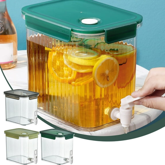 PRETXORVE Drink Dispenser, Beverage Dispenser, 3.5L Large Capacity Plastic Beverage Dispenser, Drink Dispenser with Tap