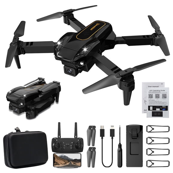 PRETXORVE Drone with Camera, Drone with 1080P HD FPV Camera Remote Control Toys Gifts for Boys Girls with Altitude Hold Headless Mode Start Speed Adjustment