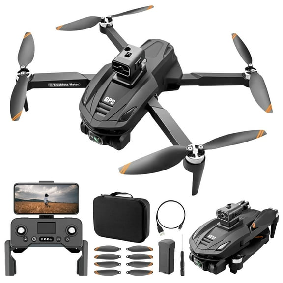 PRETXORVE Drone with Camera, 8K GPS Brushless Motor Drones with Cameras Wind Resistance Headless Mode Gesture Control FPV Drone for Adults RC Drone for Beginners Quadcopter