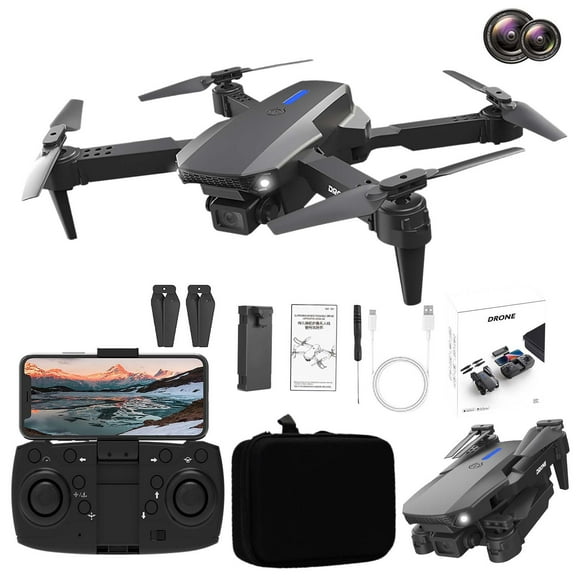 PRETXORVE Drone with Camera, Folding Drone with 1080p Hd Camera Aerial Rc Quadcopter Altitude Hold Headless Mode Start Speed Adjustment Remote Control UAV Toys Gifts for Boys Girls
