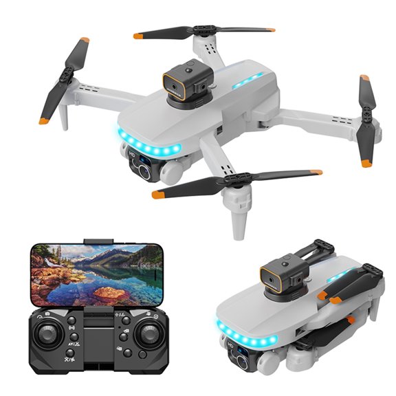 PRETXORVE Drone with Camera, WiFi FPV Drone with 4K HD Camera Altitude Hold Mode Foldable RC Drone Quadcopter Fly, Route Fly, Altitude Hold, Headless Mode