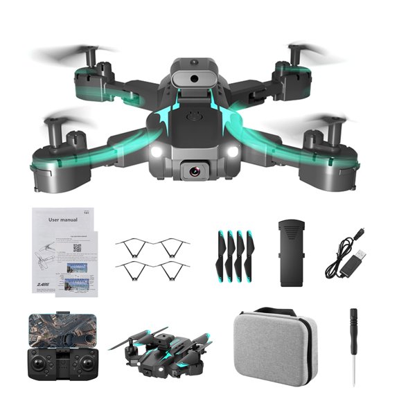 PRETXORVE Drone with Camera, WiFi FPV Drone with 1080P HD Camera Altitude Hold Mode Foldable RC Drone Quadcopter Fly, Route Fly, Altitude Hold, Headless Mode