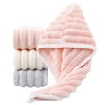 thumbnail image 1 of PRETXORVE Dry Hair Cap with Large Waves Three-dimensional Vertical Pattern Adult Shower Cap, 1 of 2