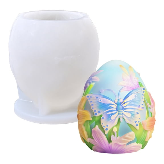 PRETXORVE Easter Bunny Scented Candle, Easter Modeling Plaster Decoration, Resin
