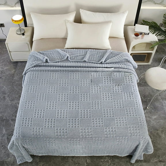 PRETXORVE Fleece Blanket Sofa Breathable Comfortable Blanket all Season General Sofa Bed Home Decoration Office Washable