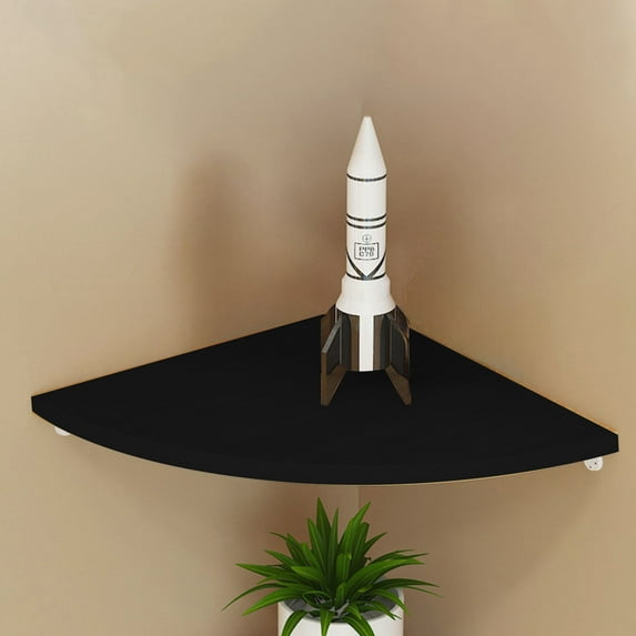 PRETXORVE Floating Corner Shelf, Wall Mounted Shelf for Bedroom, Bathroom, Living Room, Kitchen, Wooden Shelf