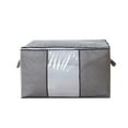 thumbnail image 1 of PRETXORVE Foldable Large Non-Woven Clothes Quilt Blanket Zipper Storage Bag Organizer Box, 1 of 4