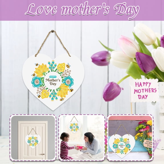 PRETXORVE Front Door Welcome Sign - Heart-Shaped Happy Sign