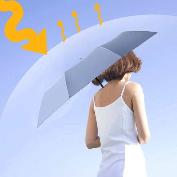 PRETXORVE Fully Automatic Sunscreen Umbrella Buckle Portable Thickened Folding Sunscreen Umbrella