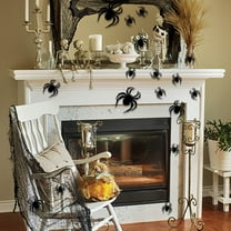 PRETXORVE Halloween Decorations, 12PC Halloween Spider Decoration for Home Decor DIY Wall Decal Bathroom Indoor Hallowmas Party Supplies