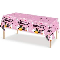 PRETXORVE Halloween Disposable Tablecloth Plastic Rectangular Table Cover Halloween Party Tablecloth