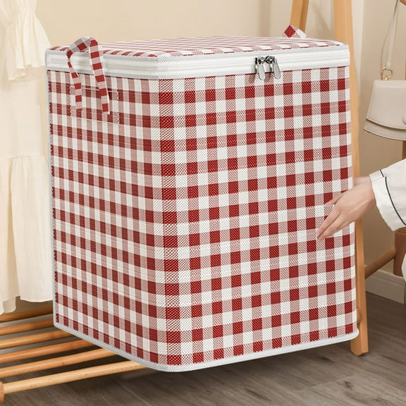 PRETXORVE Heavy Duty Storage with Reinforced Handles Extra Large Storage Bags for Clothes tote Bag Thickened Double Zipper for Space Saving Travel