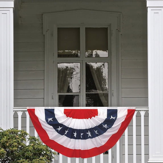 PRETXORVE Home Decor, Room Decor, Bunting Half Fan Decoration indoor/Outdoor Pleated Fan-Shaped Flag