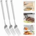 thumbnail image 1 of PRETXORVE Home Decor, Room Decor, Extra Long Bbq fork Prank Telescopic fork Bbq Baking Use Expandable fork for Fruit Desserts Stainless Steel Dinner fork Kitchen Gadget Household Outdoor Equipment, 1 of 2