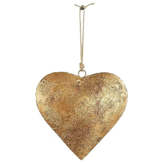 PRETXORVE Home Decor, Room Decor, Metal Heart-Shaped Decoration with Hanging Rope, Antique Copper Metal