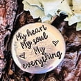 thumbnail image 1 of PRETXORVE Home Decor, Room Decor, Personalized Stainless Steel Pocket Decision-Making Lucky Engraved Lovers and, 1 of 2