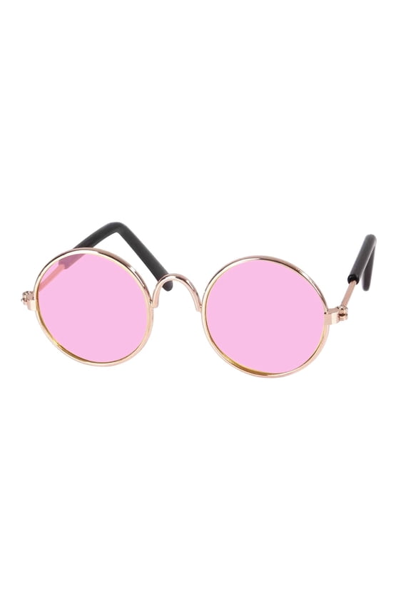 Home Decor, Room Decor, Trendy Dog, Pet Glasses Trend Photos Round Frame Mini Sunglasses toy Dolls Sunglasses