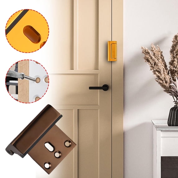 PRETXORVE Home Security Door Reinforcement Lock indoor Bathroom Lock