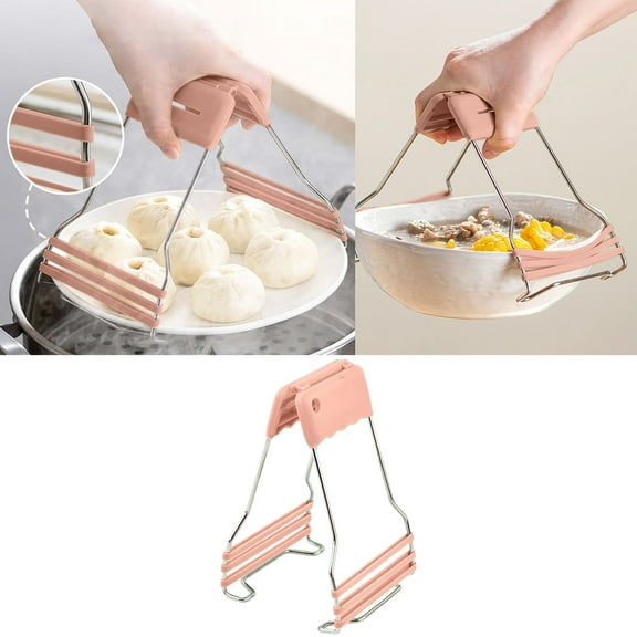 PRETXORVE Kitchen- Removable Multi-Function Bowl Handle Kitchen Tray Lifter Comfortable Grip Easy to Hold Bowl