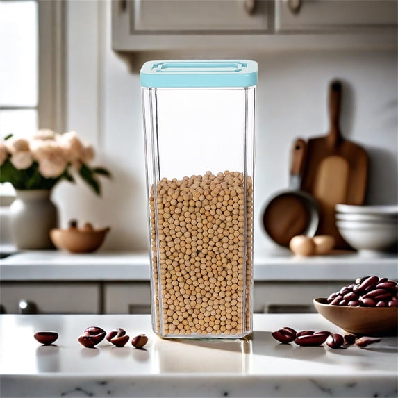PRETXORVE Kitchen Utensils, Kitchen Gadgets, Food Storage Container with Lids Tall Airtight Food Storage Jar Plastic Food Storage Container Kitchen Pantry Containers for Cereal