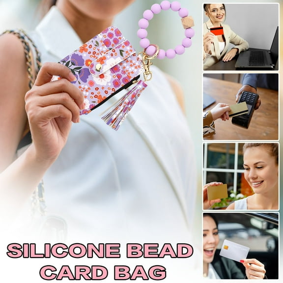 PRETXORVE Leather Wallet Keychain, A Of Style And Functionality. Exquisite Leather Wallet Card Keychain, Your Compact Daily Companion.