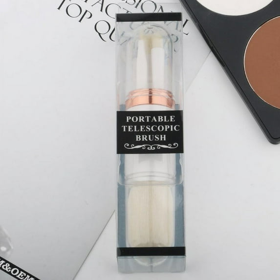 PRETXORVE Makeup Brush Set - 4-in-1 Portable Travel Lip Brush, Highlight Brush, Eyeshadow Brush, Blending Brush Mini Facial Makeup Brush Set