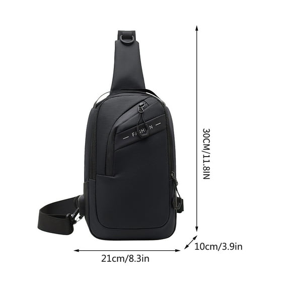 PRETXORVE Men'S Chest, Casual Shoulder Backpack, Usb Charging Port, Large Capacity, Backpack, Chest