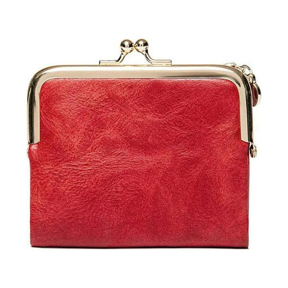 PRETXORVE Mini Fashion Ladies Clip Wallet Retro Multi Functional Folding Money Clip Card Bag For Women