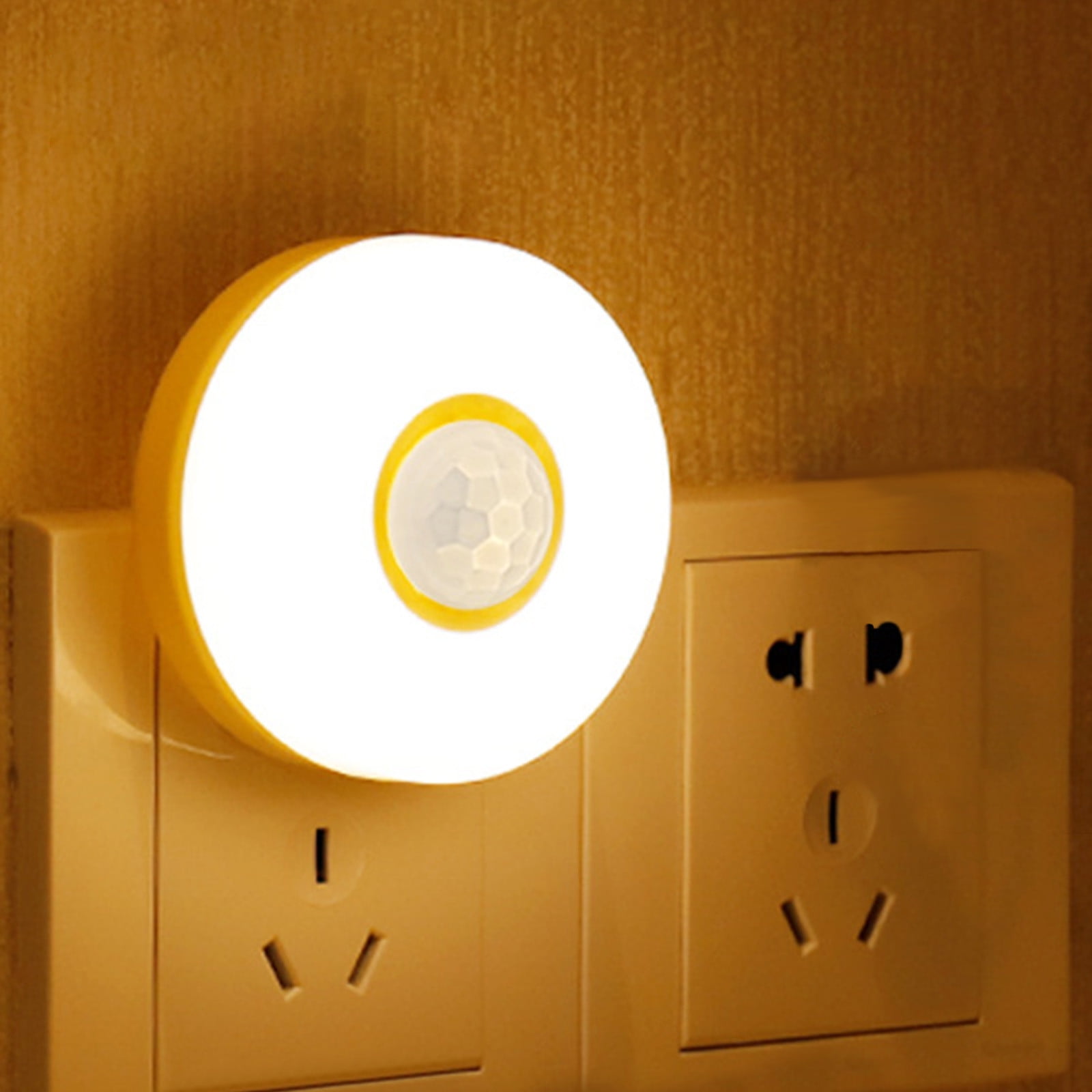 PRETXORVE Motion Sensor Light Indoor, Smart Infrared Sensor Bathroom Night Light LED Light, Warm ...