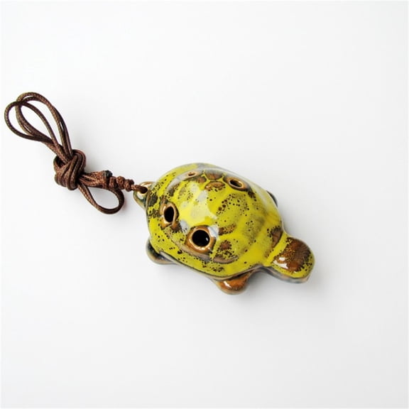 PRETXORVE Musical instruments Beginner Turtle Musical instruments 6 Hole Ceramic Hole Flute White Porcelain Children'S Wind instruments