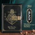 thumbnail image 1 of PRETXORVE Password Notebook with Lock B6 Leather Notebook Student High Appearance Diary Notebook Notes, 1 of 3
