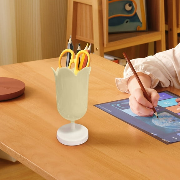 PRETXORVE Pencil, Makeup Brush organizer Bucket, Vintage Flower Decoration, Photography Prop