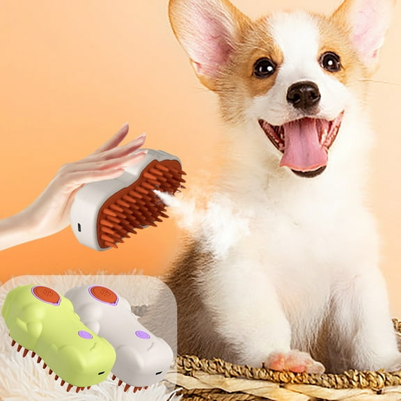 PRETXORVE Pet Spray Comb Cats Dog Electric Hair Removal Comb One Button Spray Pet Massage Comb Non Flying Cats Comb