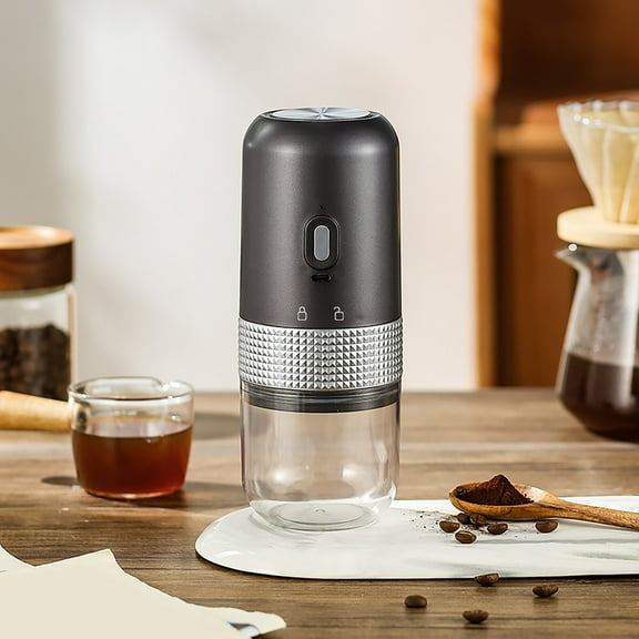 PRETXORVE Portable Coffee Grinder, Home Small Automatic Coffee Grinder, Manual Coffee Grinder and Powder Press