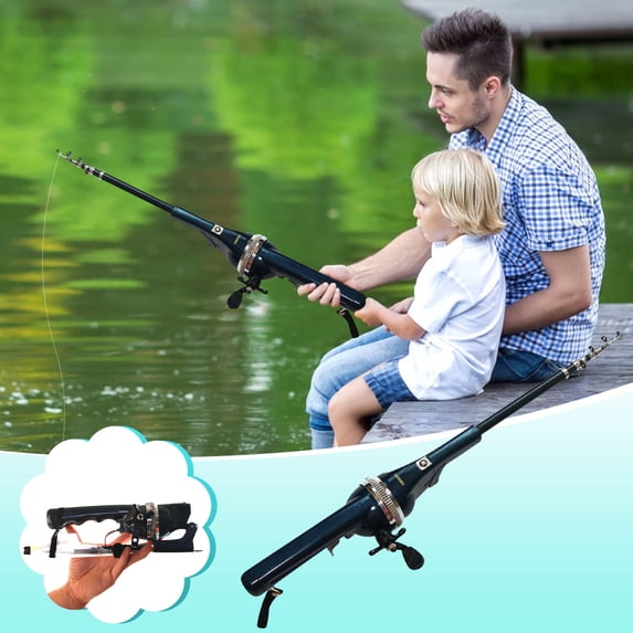 PRETXORVE Portable Foldable Outdoor Fishing Rod with integrated Wheels