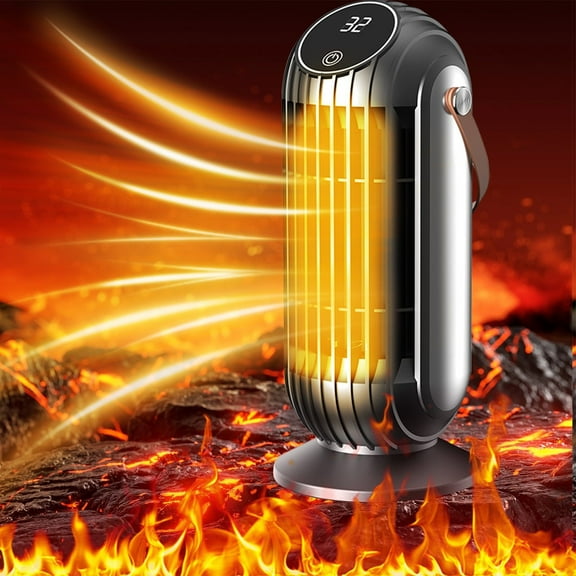 PRETXORVE Remote-Controlled Ceramic Heater Warm Heater Office Living Room Bathroom Bedroom Home Use