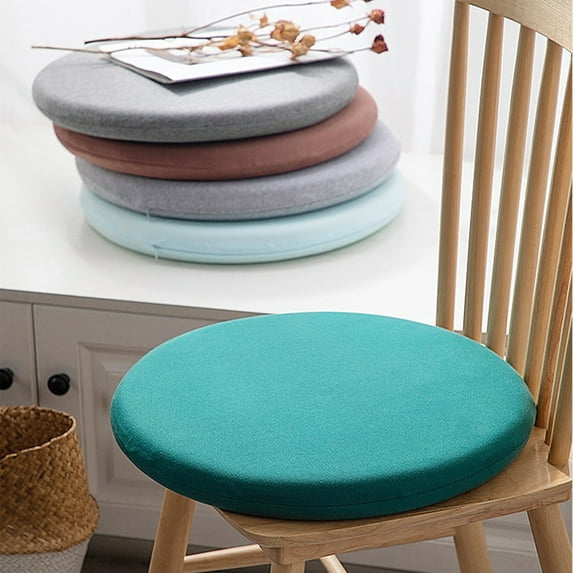 PRETXORVE Round Knitted Cotton Memory FoamSeat Cushion- Spring/Summer Inspired- Classic Vintage Style Pattern- Office Cushion