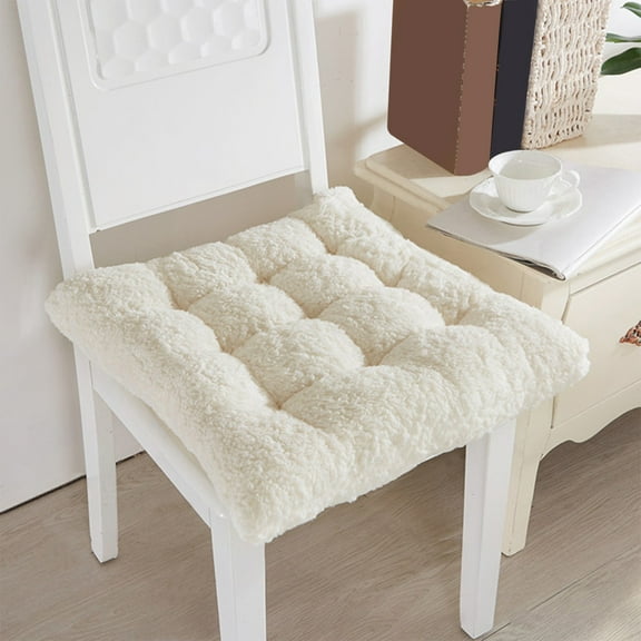 PRETXORVE Seat Cushion, Chair Cushions, Office Chair Cushion, Lambswool 9 Pin Cushion Office Thickened Cushion Winter Dormitory Soft Cushion Double-sided Heightened Chair Cushion Fart Pad Warm Pad
