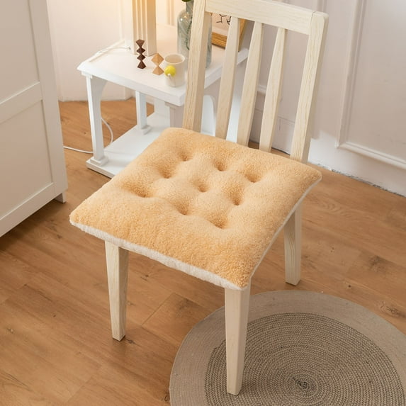 PRETXORVE Seat Cushion, Chair Cushions, Office Chair Cushion, Lambswool 9 Pin Cushion Office Thickened Cushion Winter Dormitory Soft Cushion Double-sided Heightened Chair Cushion Fart Pad Warm Pad