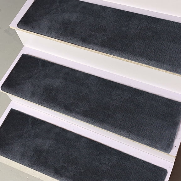 PRETXORVE Silent Thickened Stair Step Mat Glue Self adhesive Solid Color Carpet Home Non slip Solid Wood Step Stickers Step Stickers Stair Blanket